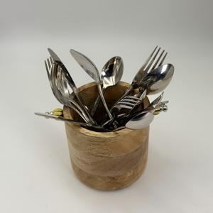 Support de Couverts en Bois Écologique au Design Avantageux, Style Vintage, avec Logo Personnalisé pour Table de Restaurant - Product Image 2