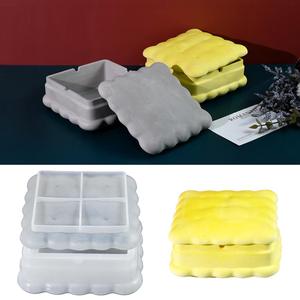 Bread Ashtray Storage Box Hot Sale Gypsum Resin Silicone <b>Mold</b> - Product Image 1