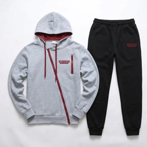 Conjunto Deportivo de Primera Calidad para Hombre, Modelo 2026, en Felpa Técnica, 100% Algodón, con Capucha, Dos Piezas, para Entrenamiento - Product Image 4