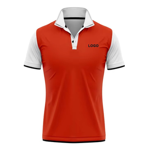 Polo homme noir et blanc à manches courtes, couleur unie, tricoté en polyester, décontracté, respirant, coupe classique, logo sur le devant - Product Image 4