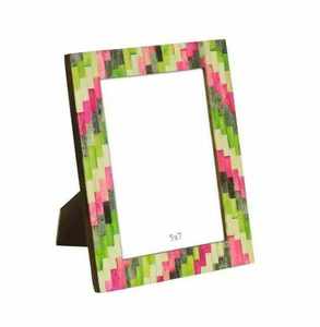 Bone Inlay UV <b>Printed</b> Handmade Floral Pattern Vertical Rectangle Wood Tabletop Photo <b>Frame</b> Set Luxury Home Decor Gift - Product Image 1