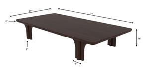 Ensemble de salle à manger en bois de style japonais moderne du milieu du siècle, 6 pièces, chaises rembourrées à dossier solide, table rectangulaire, meubles pour la maison - Product Image 6