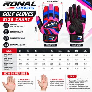 Gants de golf de haute qualité unisexes pour main gauche et droite, en cuir de mouton souple, respirants, à doigts complets, qualité supérieure - Product Image 6