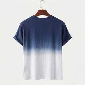 Camiseta Oversize Degradada para Hombre, Estilo Urbano, Algodón Premium, Casual, Verano, Corte Holgado, Cuello Redondo, para un Estilo Diario - Product Image 2