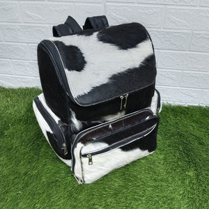 Sac à dos en cuir de vachette véritable, souple, unisexe, décontracté, pour usage quotidien, avec bretelles et fermeture éclair, durable - Product Image 5
