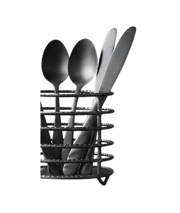 Porta Cubiertos de Metal Negro, Organizador de Utensilios, Soporte para Cubiertos, Organizador de Mesa de Cocina - Product Image 4