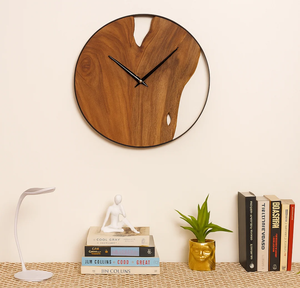 Reloj de Pared Redondo Minimalista de Madera, Reloj de Pared Redondo de Madera Natural con Cuarzo Analógico para Sala de Estar - Product Image 5