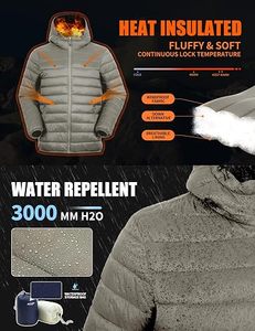 <b>Men's</b> Lightweight Packable Puffer Jacket Waterproof Winter Hood Jacket Custom Packable Quilted Puffer Jacket With Storage <b>Pouch</b> - Product Image 4