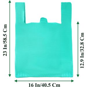 Sacchetti di Plastica Blu Lago 16x23 Pollici con Manici per Negozi e Attività Commerciali - Product Image 3