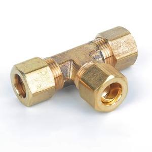 Raccord en T à compression en laiton, construction forgée, résistant à la corrosion, pour raccordement de tubes, plomberie basse pression, alimentation en eau, OEM - Product Image 3