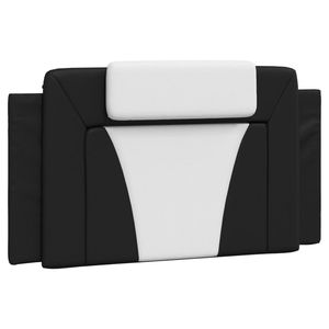 39.4 \ "accessorio letto con cuscino in ecopelle in bianco e nero - Product Image 2