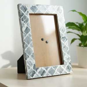 Premium <b>Resin</b> Bone Inlay Photo Frame Artistic Handmade Custom Picture Display with Contemporary Pattern for Elegant Interiors - Product Image 6