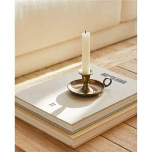 Support de bougie en métal doré de luxe, style nordique, en laiton massif, porte-bougie conique portable décoratif pour hôtel, vente en gros - Product Image 6