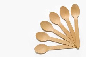 Cuchara de Madera Desechable Ecológica con Logotipo Personalizado, Segura para Alimentos, 110 mm, para Helado y Postres, para Fiestas, Cubertería Clásica - Product Image 6