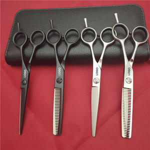 Ciseaux de barbier professionnels en acier inoxydable 4Cr13 avec manche en céramique, 8,25 pouces, pour droitiers, avec logo personnalisé, outils de coiffure et de stylisation - Product Image 1