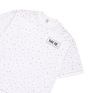 <b>Y2K</b> White Multicolor All Over Rhinestone Men's shirts Drip Oversized T Shirt Luxury Crystal Streetwear Hip Hop Summer Tee <b>Top</b> - Product Image 4