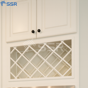 Armoire murale extérieure en bois SSR, design rectangulaire blanc à treillis, moderne et écologique - Product Image 4