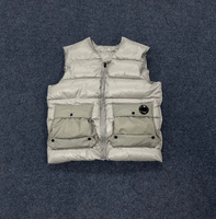 Gilet matelassé d'hiver pour homme, couleurs personnalisées, logo personnalisé sur le devant, veste décontractée coupe-vent de haute qualité, poches, rembourrage épais en polyester