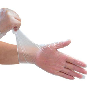 <b>Powder</b> Free Medium and Large Clear Exam PVC Disposable Vinyl Gloves 24CM Smooth <b>Texture</b> General Purpose - Product Image 1