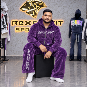 Conjunto de Sudadera con Capucha de Velour Suave Unisex Personalizado con Cremallera Completa y Pantalones Anchos de Chándal, Ajuste Relajado, Etiqueta Personalizada, Proveedor de Ropa de Chándal de Dos Piezas - Product Image 3