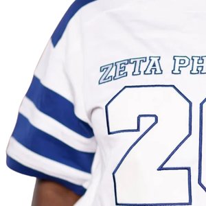 T-shirt de hockey Zeta Phi Beta unisexe, lettres grecques brodées, streetwear, décontracté, athlétique, en coton de qualité supérieure - Product Image 6