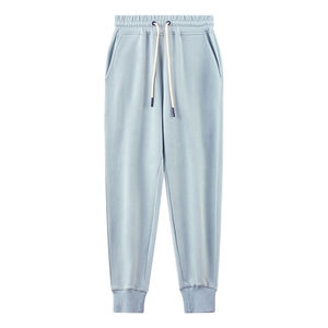 Men's <b>Light</b> Gray Elastic Waist Sweatpants Casual Joggers Breathable Woven Cotton Eco-Friendly Drawstring Lightweight Autumn Wear - Product Image 2