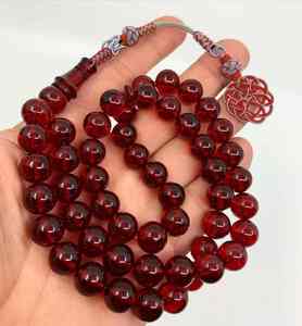 Tasbih Natural Hecho a Mano con 99 Cuentas, Exclusivas Cuentas de Oración Islámicas de Madera, Elegante Misbaha para Dhikr, Diseño Personalizado, Regalo Espiritual - Product Image 1