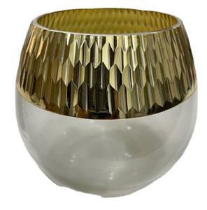 เทียนหอมในโถแก้วทรงกระบอกเคลือบทองด้านสีดำใส งานแฮนด์เมด ฝาไม้ไผ่ ทนความร้อน คุณภาพสูง สำหรับเทศกาลคริสต์มาส - Product Image 1