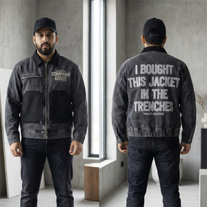 Vestes en jean vintage à coupe slim pour homme, de haute qualité, personnalisées, lavage à l'acide, pour le travail, l'hiver, 2026 - Product Image 1