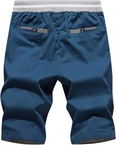 Pantalones Cortos de Hombre, Casuales, Corte Clásico, de Algodón, para Verano y Playa, con Cintura Elástica y Bolsillos - Product Image 2