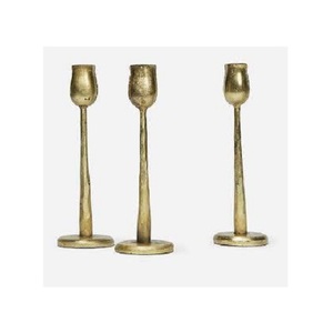 Porte-bougie écologique, durable, fait main, en métal argenté, qualité supérieure, pour hôtel, mariage, fête, table - Product Image 5