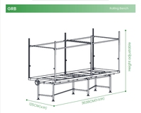 Table hydroponique à hauteur réglable Reinfa-Support mobile monocouche pour la culture des fraises et du chanvre