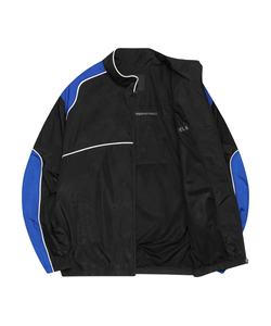 Veste coupe-vent rétro en nylon pour homme Biker avec logo brodé sur mesure en bloc de couleurs - Product Image 3