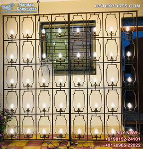 Candelabro de Metal con temática de recepción musulmana, decoración de pared, elegante, rústica, para escenario, boda - Product Image 3