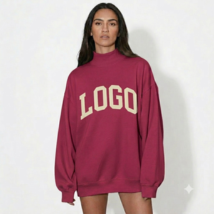Suéter Holgado con Cuello Alto para Mujer, Diseño Cómodo y a la Moda, Manga Larga, Silueta Relajada, para Uso Diario - Product Image 1