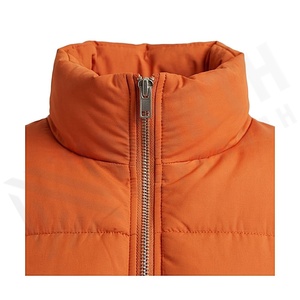 Hooded Quilted Waterproof <b>Bubble</b> Jacket Black Full Sleeve Winter Windproof Cotton Shell Knitted Fabric Polyester Filling Stand - Product Image 4