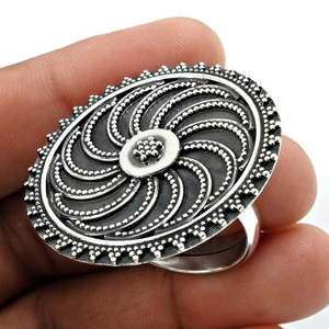Trending 925 Sterling Silver Bohemian <b>Ring</b> Handcrafted Bohemian Style Adjustable Jewelry For Women And Girls At Wholesale Price - Product Image 3