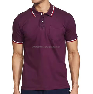 Polo à manches courtes de haute qualité, logo brodé, polo de golf uni, t-shirt vierge - Product Image 1