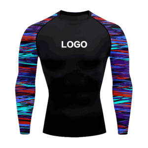 Proveedor Directo de Fábrica: Rash Guard MMA para Hombre, Rash Guards Personalizados Antibacterianos y Transpirables de Spandex/Poliéster - Product Image 4