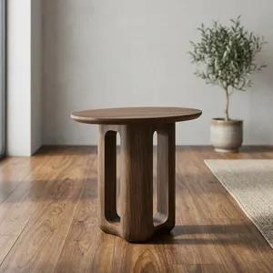 Table basse ronde en bois moderne, minimaliste, faite à la main SUNWOODD EXPO, meubles de salon - Product Image 5