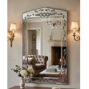 Espejo de Pared Barroco Veneciano Antiguo de Lujo |   Espejo Decorativo de Vidrio para Sala de Estar, Pasillo y Diseño Interior Clásico - Product Image 2