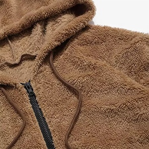 เสื้อฮู้ดให้ความอบอุ่นในฤดูหนาวของผู้ชายเสื้อสเวตเตอร์ขนปุยเทียมแบบบล็อกสีต่อกันพิมพ์ลายสำหรับทุกเพศ - Product Image 5