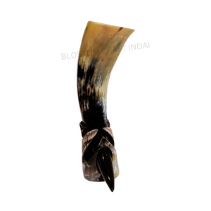 Escudo vikingo Noble, copa de cuerno para beber, soporte de cuerno de buey sólido, estilo Animal tallado pulido de primera calidad, artesanías naturales ecológicas - Product Image 6