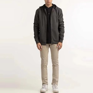 Sudaderas con capucha personalizadas al por mayor con logo, unisex, lisas, con estampado, grabadas, extragrandes, con cremallera, para hombre - Product Image 2