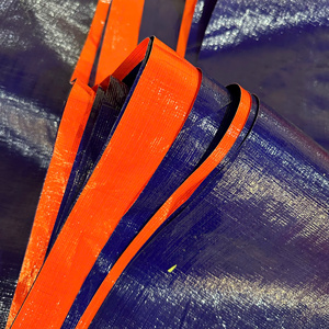 Lona de Plástico PE de Alta Resistencia, Azul/Naranja, Gran Durabilidad, Opciones de Tamaño y Color, Impermeable - Product Image 1