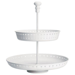 Support à gâteau moderne à 2 niveaux en métal avec poignée, présentoir à desserts pour mariage, fête, anniversaire, support à cupcakes en solde - Product Image 2