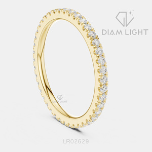 Bague de mariage en or blanc 14 carats avec diamant de laboratoire certifié IGI, taille ronde 0,504 carats, bijoux fins - Product Image 4