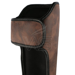 Protège-tibias et protections de pied et de genou en cuir légers et ajustables pour adultes, prix d'usine, pour Muay Thai - Product Image 4