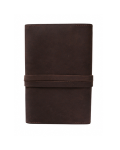 Journal relié en cuir brun foncé – Style antique avec fermeture à lien en cuir, agenda rechargeable fait main - Product Image 4