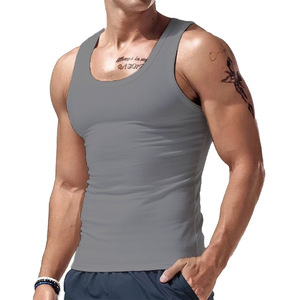 New Men's Summer 100% Polyester <b>Tank</b> <b>Top</b> Trendy Sports Casual Versatile Sleeveless <b>Top</b> - Product Image 1